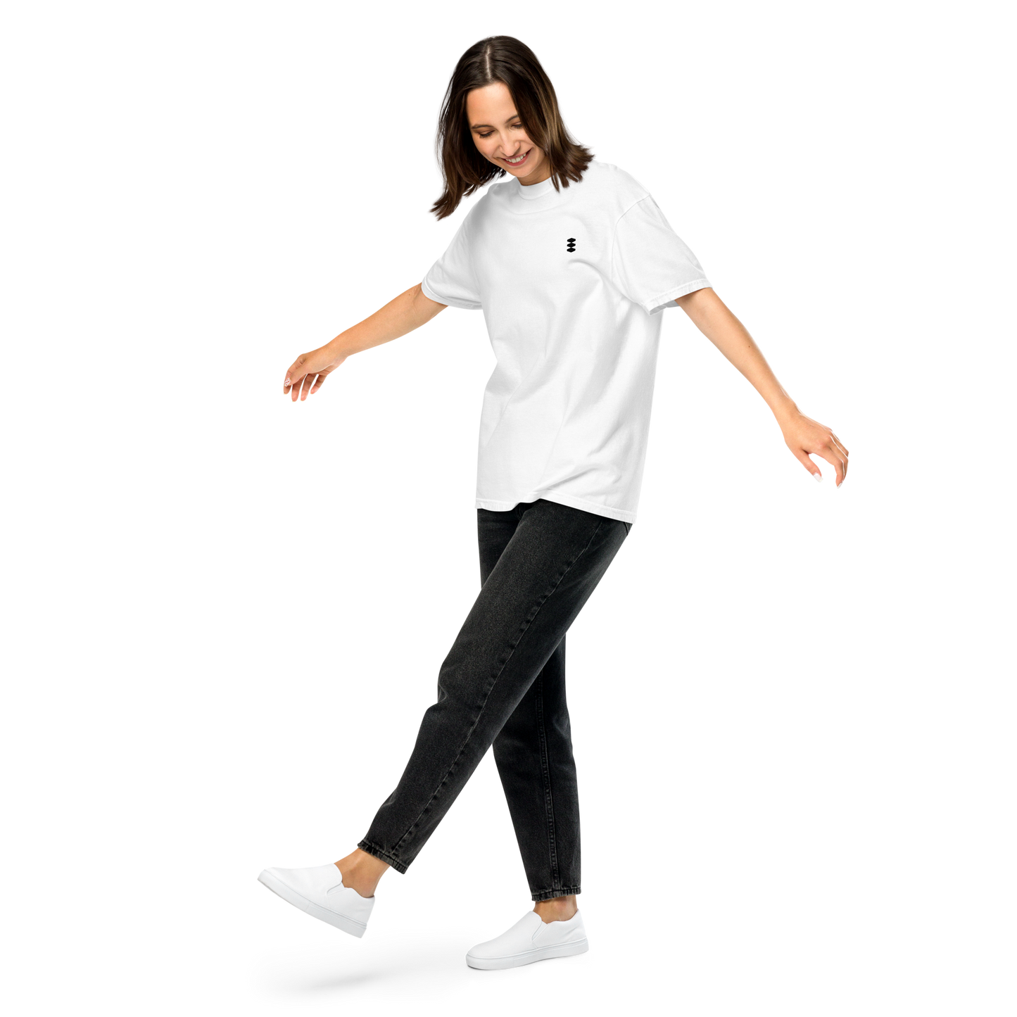 T-shirt épais unisexe teint en pièce
