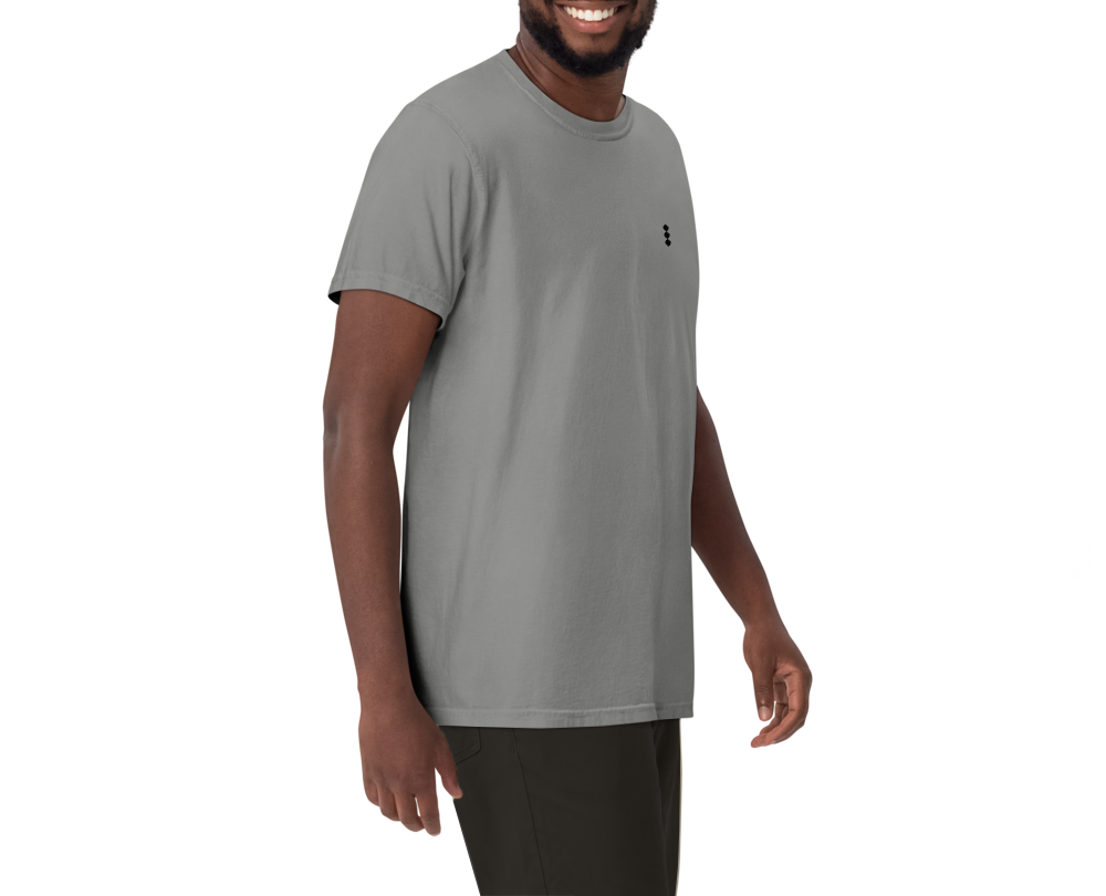 T-shirt épais unisexe teint en pièce