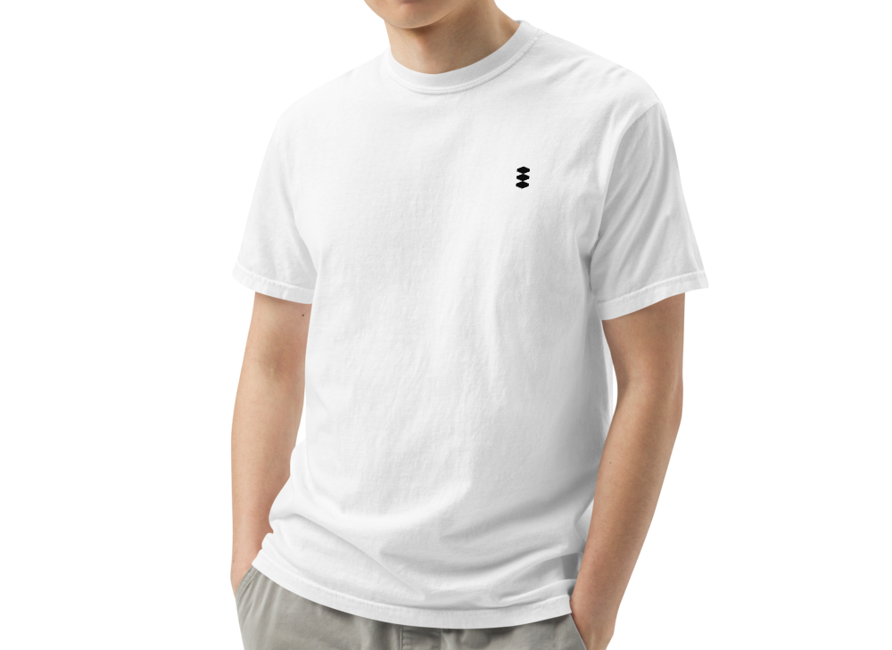 T-shirt épais unisexe teint en pièce